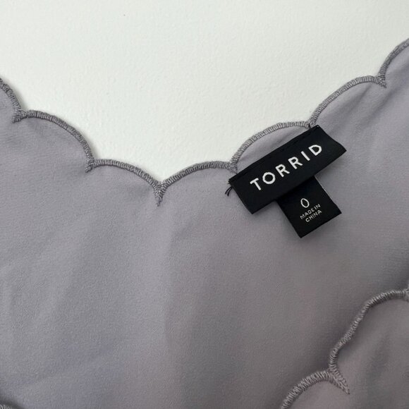 Torrid Lavender Georgette Lace Trim Cami Top – Size 0 (Large 12/14) - Picture 8 of 8